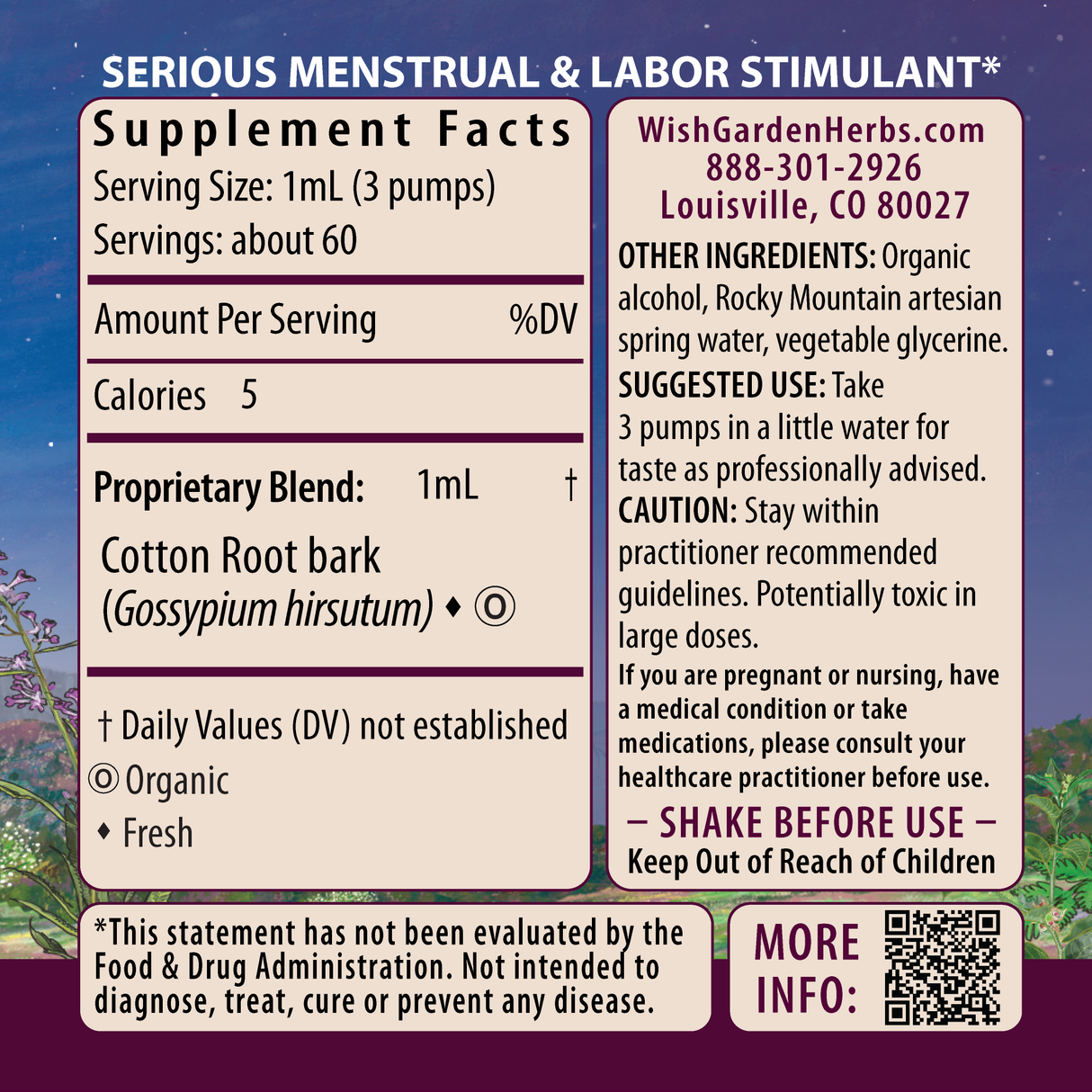 Cotton Root From WishGarden Herbs