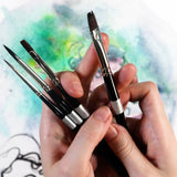 Trekell Crimson Taklon Long Handle Artist Brush - Size #8 Round from Trekell Art Supplies
