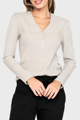 The Amelia Ribbed Henley  From Gibsonlook