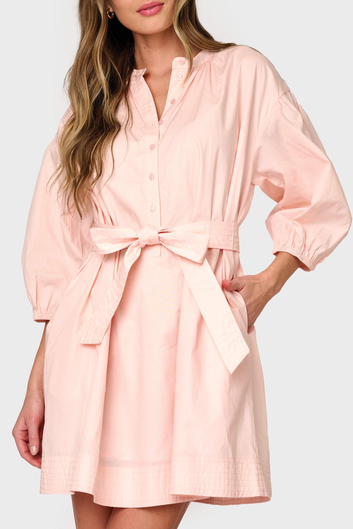 Ambition Puff Sleeve Belted Dress from Gibsonlook