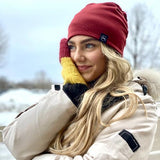 CURE Mittens (Maroon and Gold) from Pretty Simple