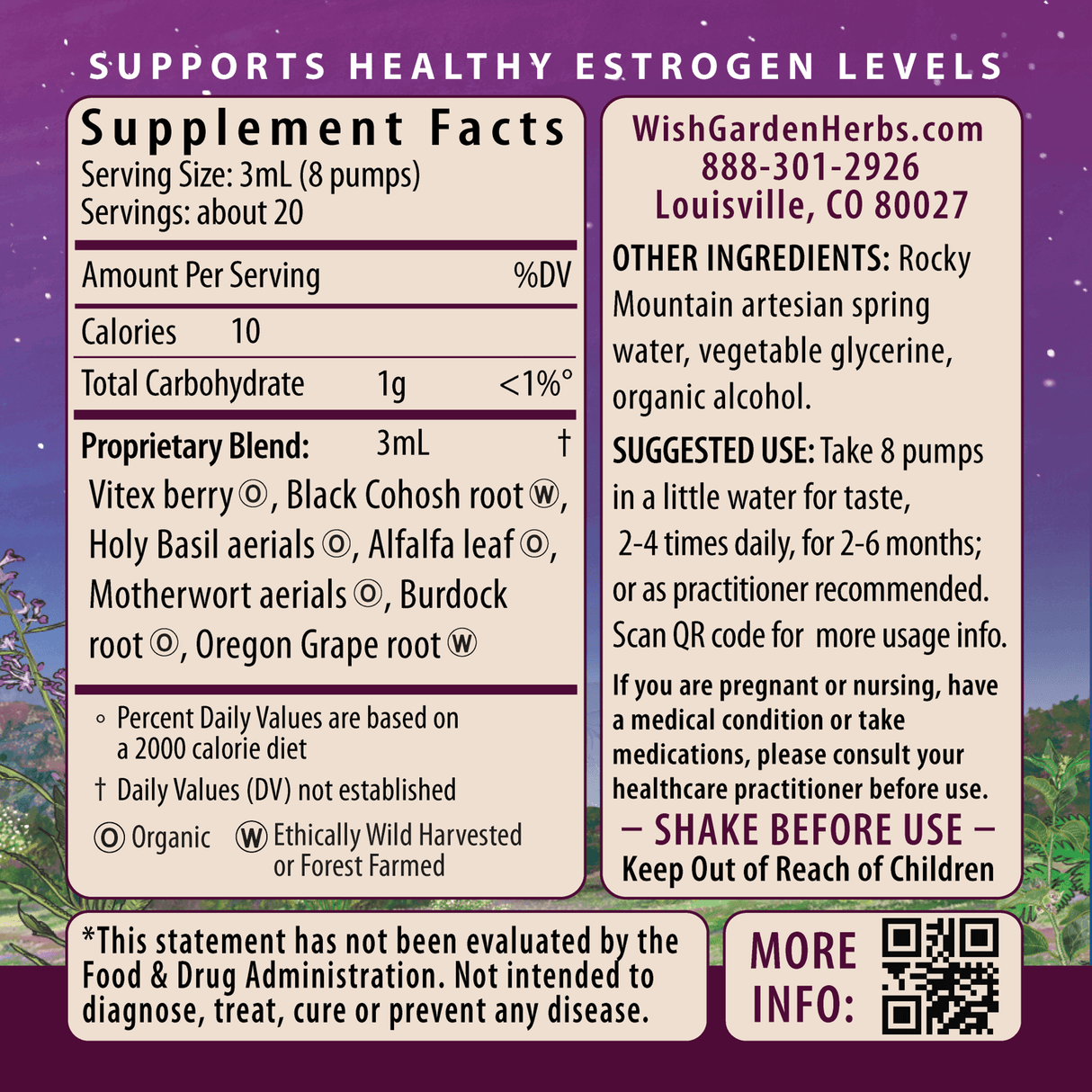 Cycle Vitality 1 Follicular Phase - Estrogen Support From WishGarden Herbs