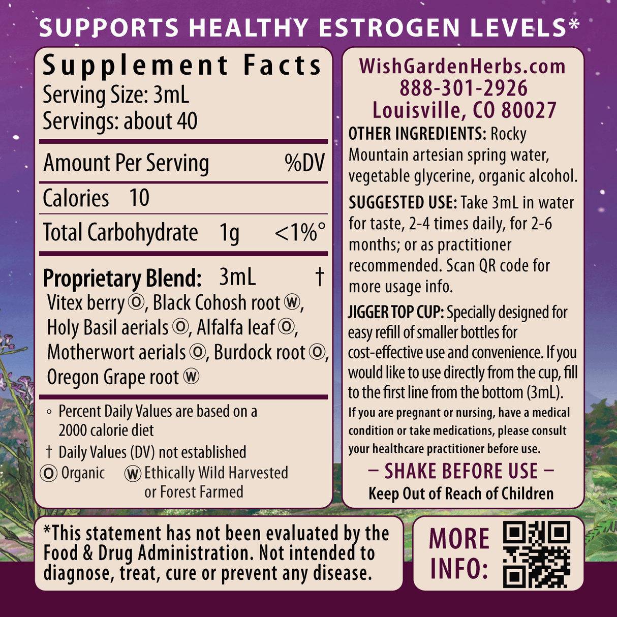 Cycle Vitality 1 Follicular Phase - Estrogen Support From WishGarden Herbs