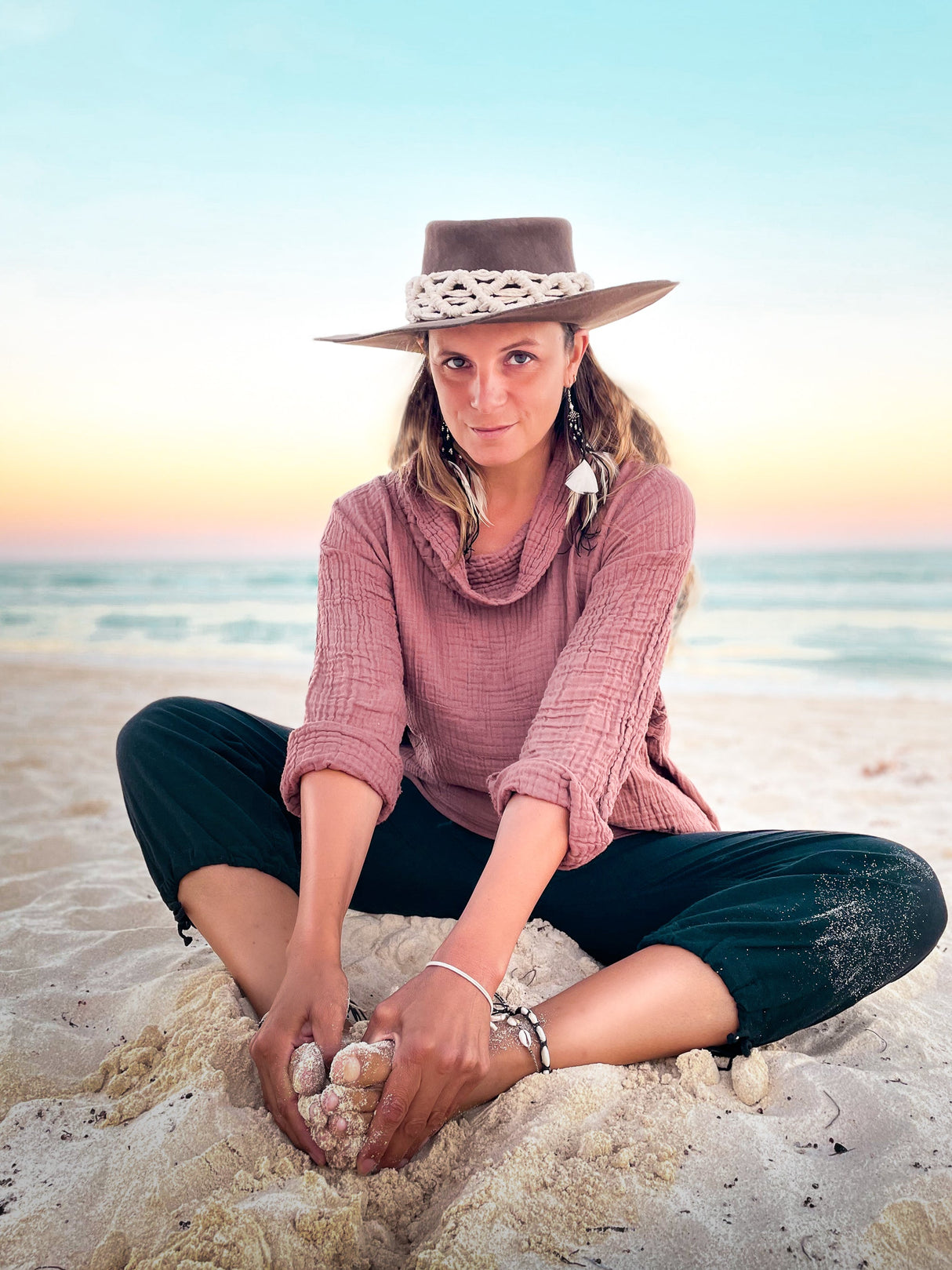 Khuna Cowl Tunic Top From Cotton Flower Clothing