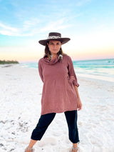 Khuna Cowl Tunic Top From Cotton Flower Clothing