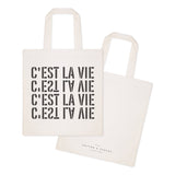 C'est La Vie Cotton Canvas Tote Bag from The Cotton & Canvas Co.
