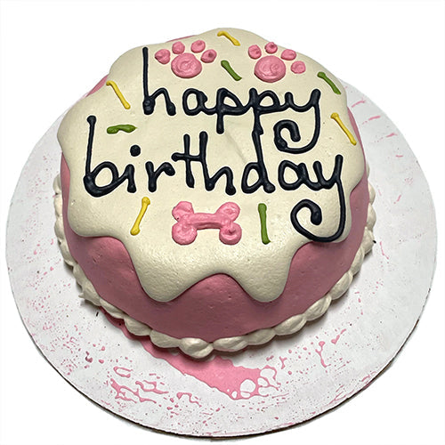 Pink Sprinkle Dog Cake (Perishable) from Bubba Rose Biscuit Co.