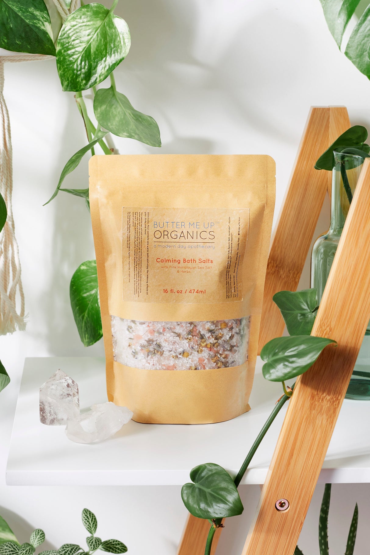 Calming Bath Salts / Detox / Relaxation / Lavender & Chamomile / Essential Oils / Organic Herbs / Herbal Bath Salts for Relaxation Stress  from Butter Me Up Organics