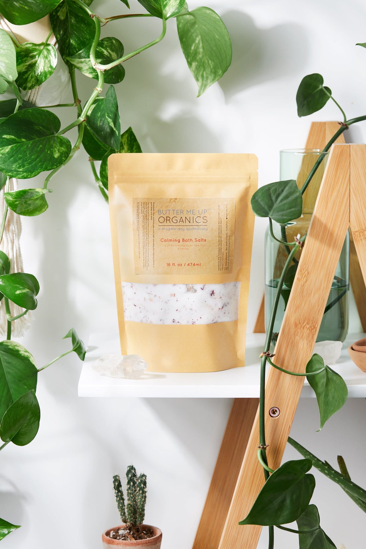 Calming Bath Salts / Detox / Relaxation / Lavender & Chamomile / Essential Oils / Organic Herbs / Herbal Bath Salts for Relaxation Stress  from Butter Me Up Organics