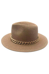 CHAIN BAND PANAMA HAT from Madeline Love