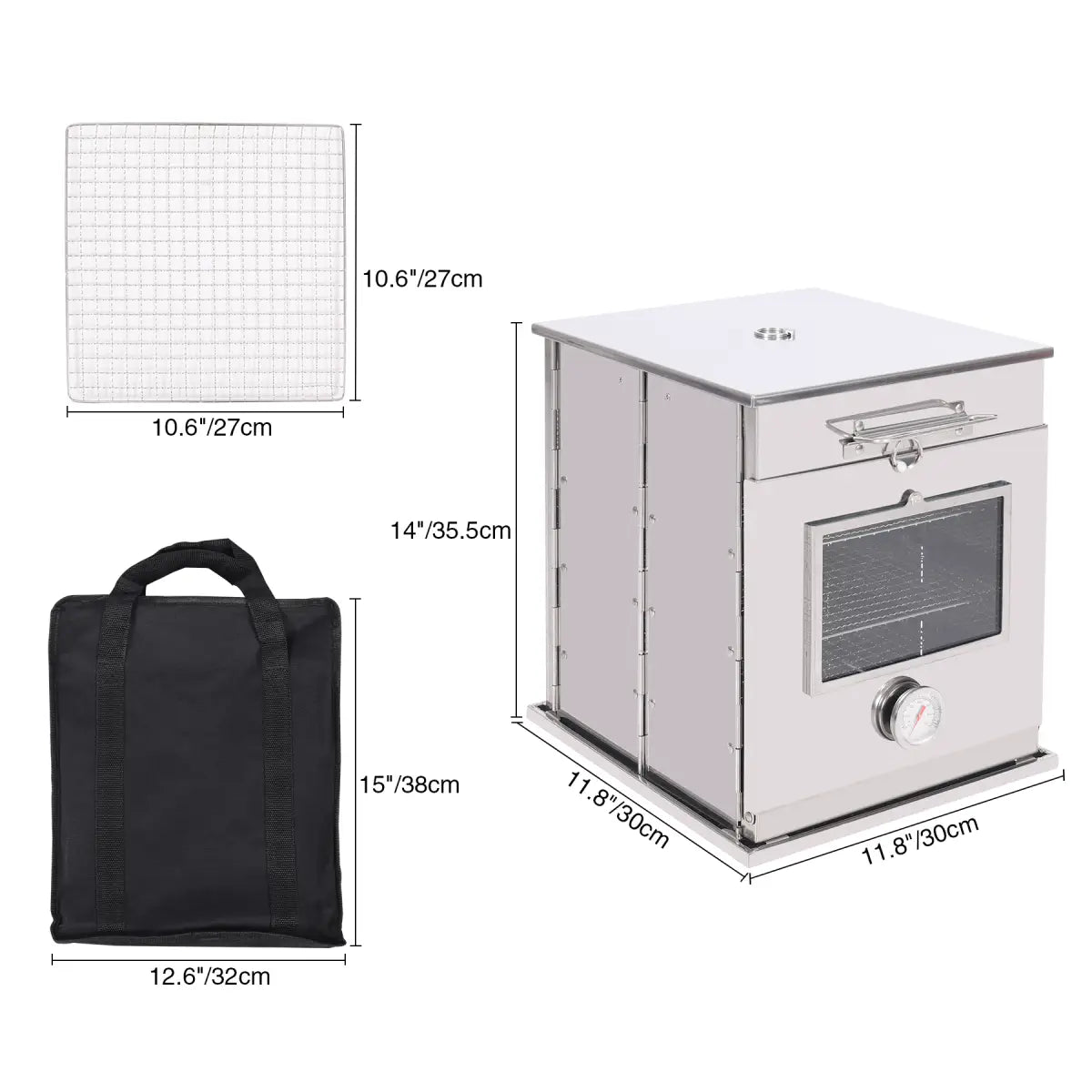Foldable Stainless Steel Camping Oven with 3 Tier Grill for Propane Stove Baking Outdoor Cooking From Redcamp