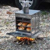 Foldable Stainless Steel Camping Oven with 3 Tier Grill for Propane Stove Baking Outdoor Cooking From Redcamp