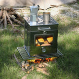 Foldable Stainless Steel Camping Oven with 3 Tier Grill for Propane Stove Baking Outdoor Cooking From Redcamp