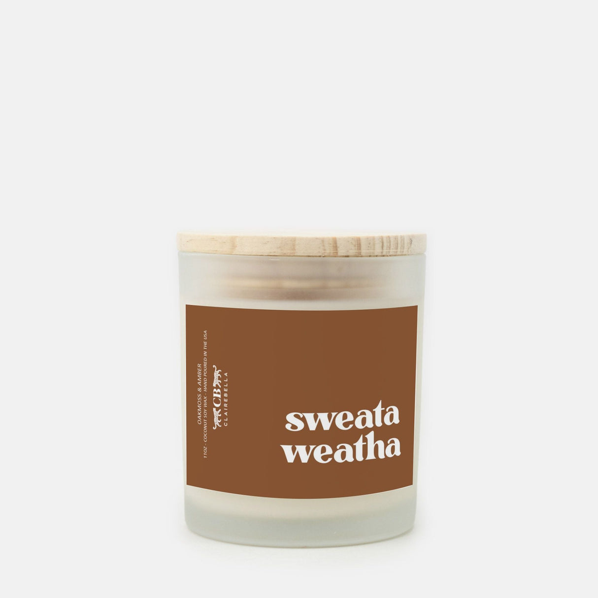 Glass Candle - Sweata Weatha (Oakmoss & Amber) from CB Studio