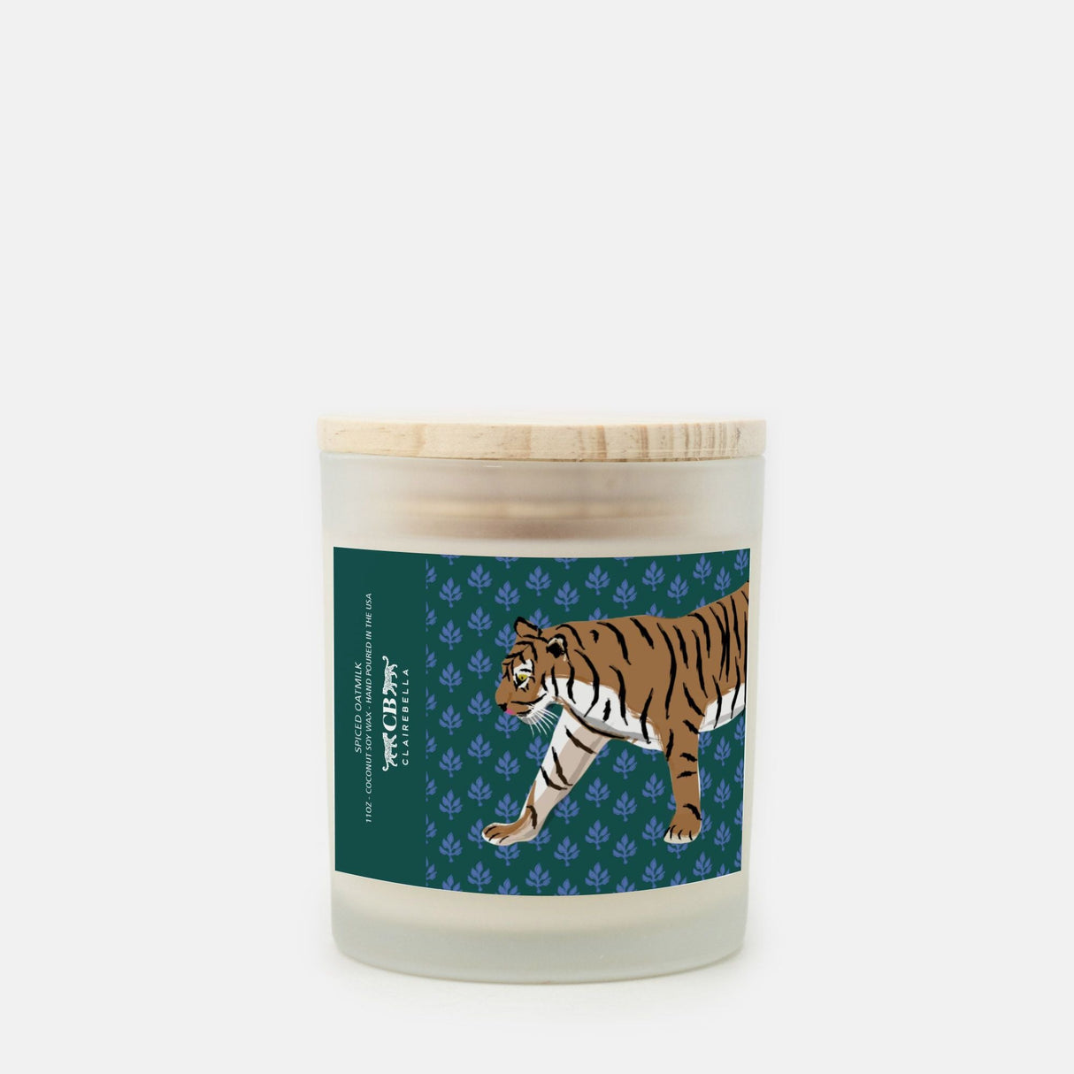 Glass Candle - Flora Tiger (Spiced Oatmilk) from CB Studio