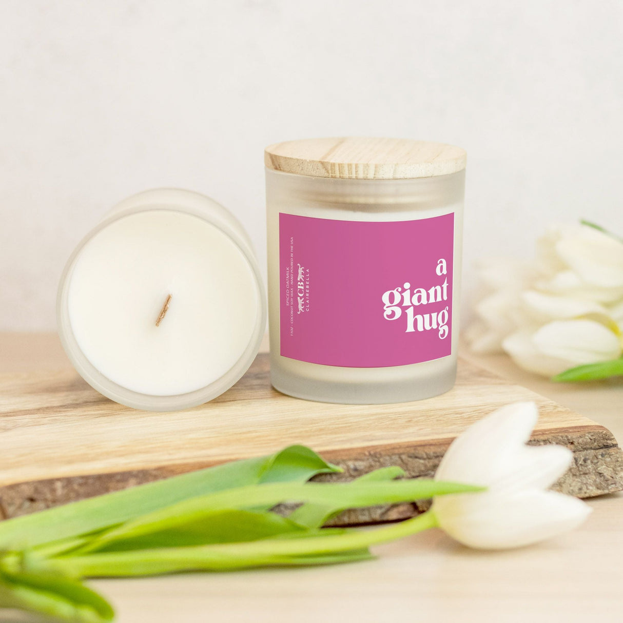 Glass Candle - Giant Hug (Spiced Oatmilk) from CB Studio