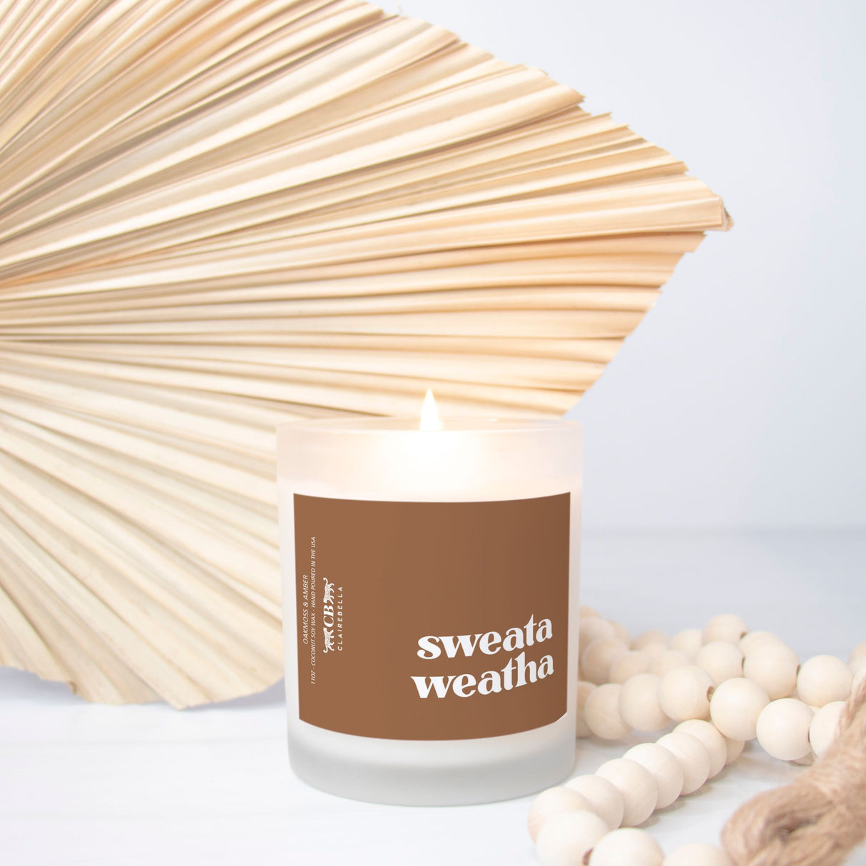 Glass Candle - Sweata Weatha (Oakmoss & Amber) from CB Studio