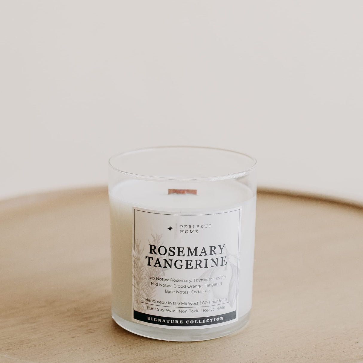 Wooden Wick Soy Candle from Peripeti Home