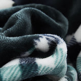 Tache Forest Green Plaid Flannel Throw Blanket (4023)