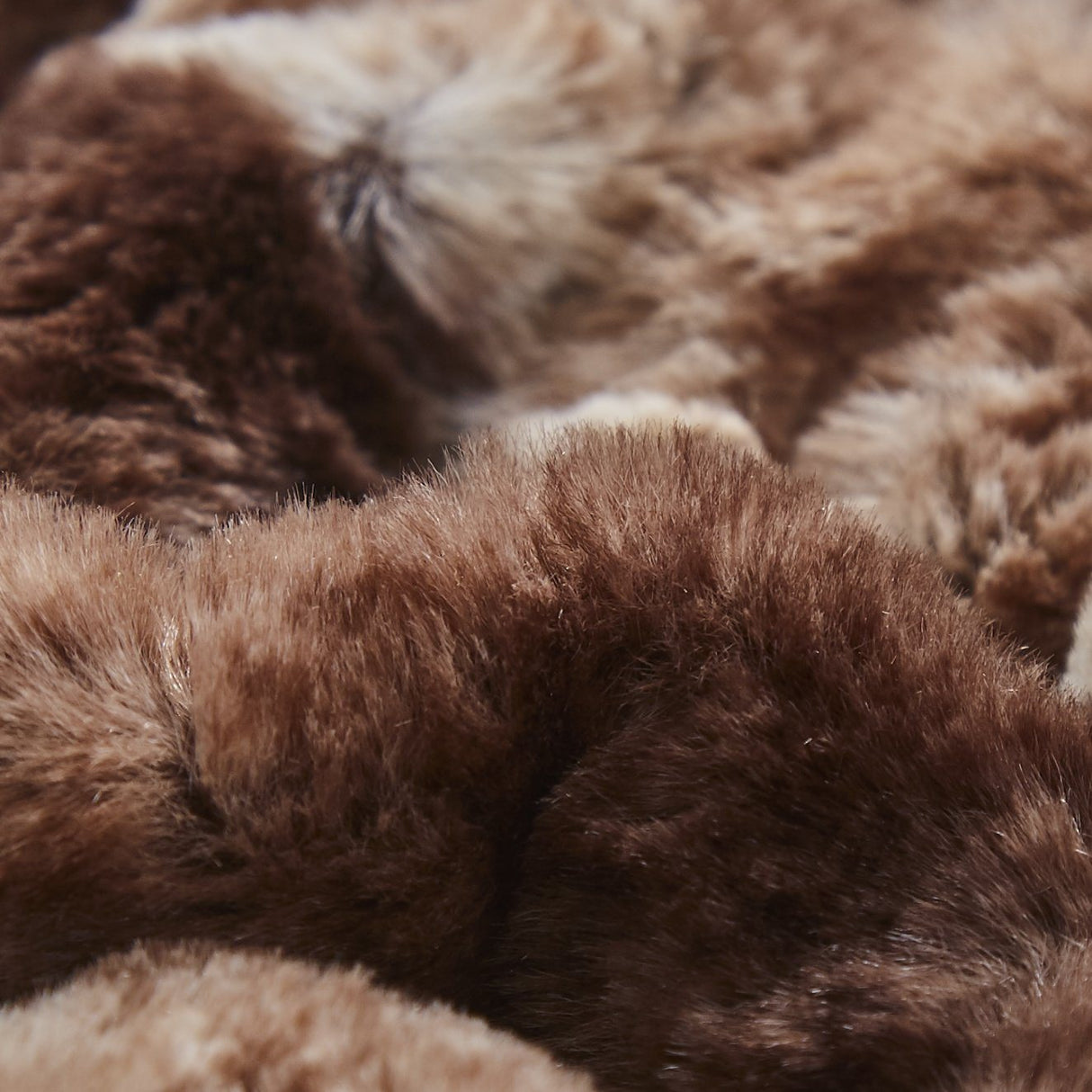 Tache Golden Brown Faux Fur Sherpa Throw Blanket (DY01)