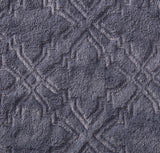 Tache Faux Fur Steel Navy Blue Diamond Trellis Pattern Throw Blanket (3390)