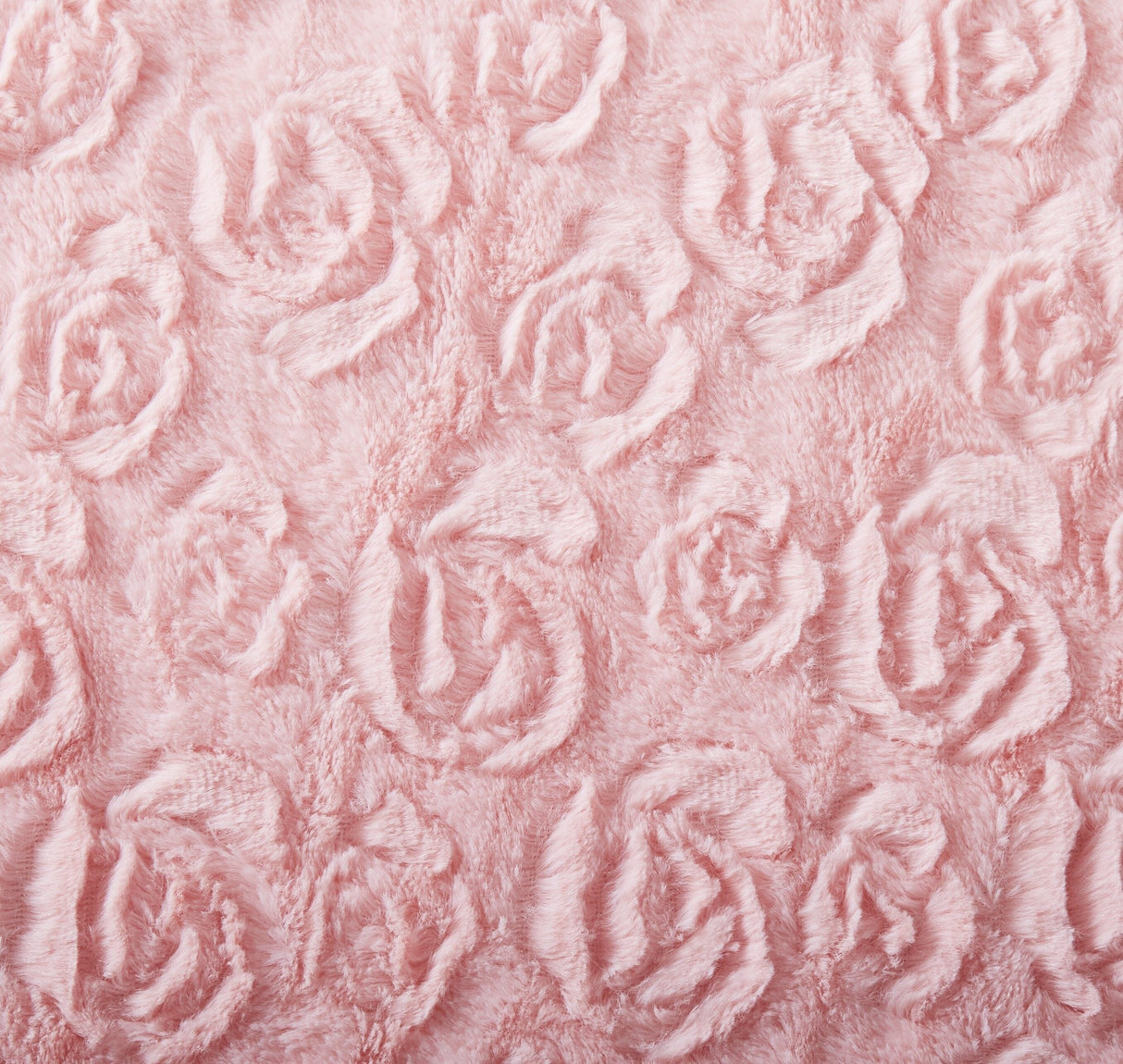 DaDa Bedding Rosey Pastel Blossom Pink Faux Fur Euro Throw Pillow Cover (171752) from DaDalogy Bedding Collection