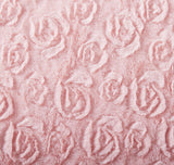 DaDa Bedding Rosey Pastel Blossom Pink Faux Fur Euro Throw Pillow Cover (171752) from DaDalogy Bedding Collection