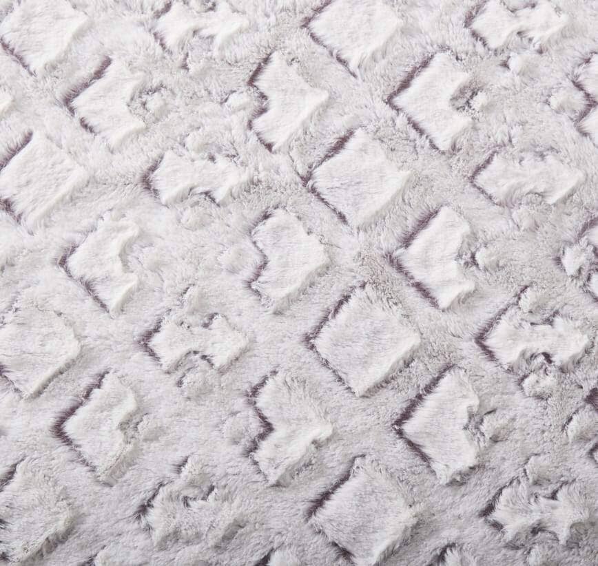 DaDa Bedding Dreamy Milky Way White & Purple Embossed Faux Fur Euro Throw Pillow Cover (M3395) from DaDalogy Bedding Collection