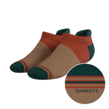 The Car Camper | Earth Tone Color Block Heel Hammock™ Ankle Socks from Shinesty