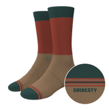 The Car Camper | Earth Tone Color Block Heel Hammock™ Crew Socks from Shinesty