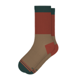 The Car Camper | Earth Tone Color Block Heel Hammock™ Crew Socks from Shinesty