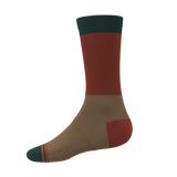 The Car Camper | Earth Tone Color Block Heel Hammock™ Crew Socks from Shinesty