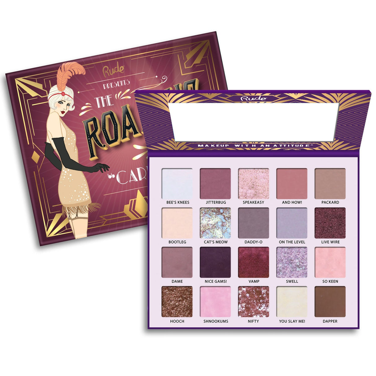 The Roaring 20's Eyeshadow Palette Cardboard Display Set, 24 pcs from Rude Cosmetics