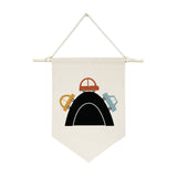 Cars and Rainbow Hanging Wall Banner from The Cotton & Canvas Co.