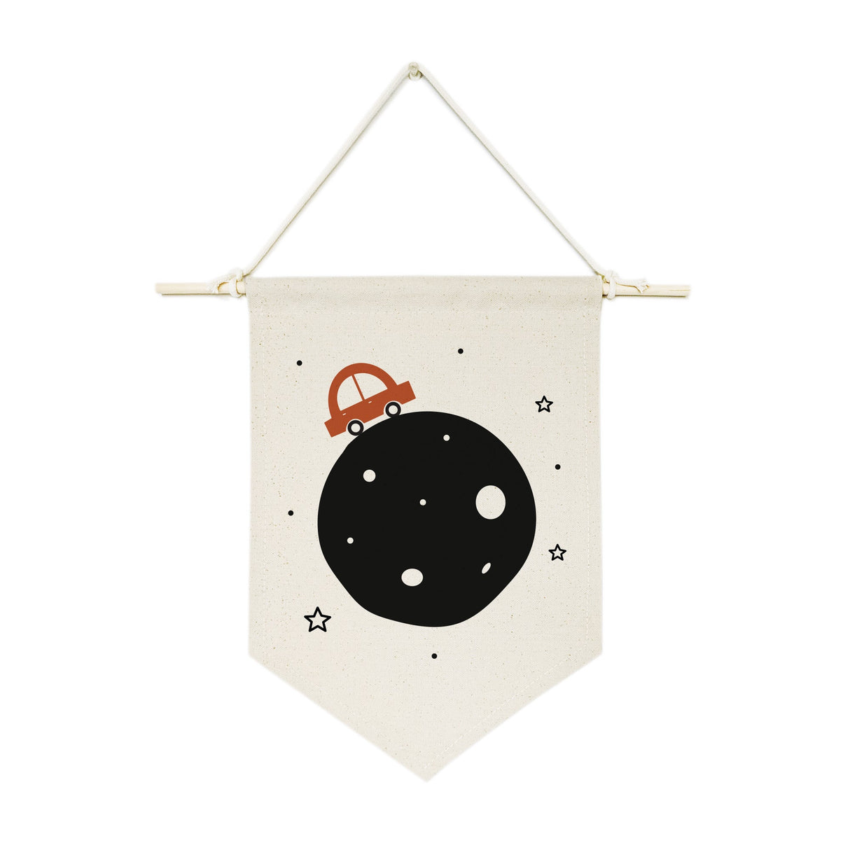 Cars in Space Hanging Wall Banner from The Cotton & Canvas Co.
