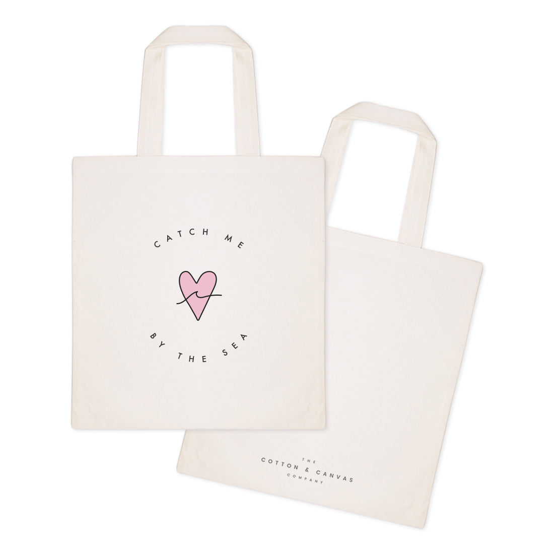 Catch Me By the Sea Cotton Canvas Tote Bag from The Cotton & Canvas Co.