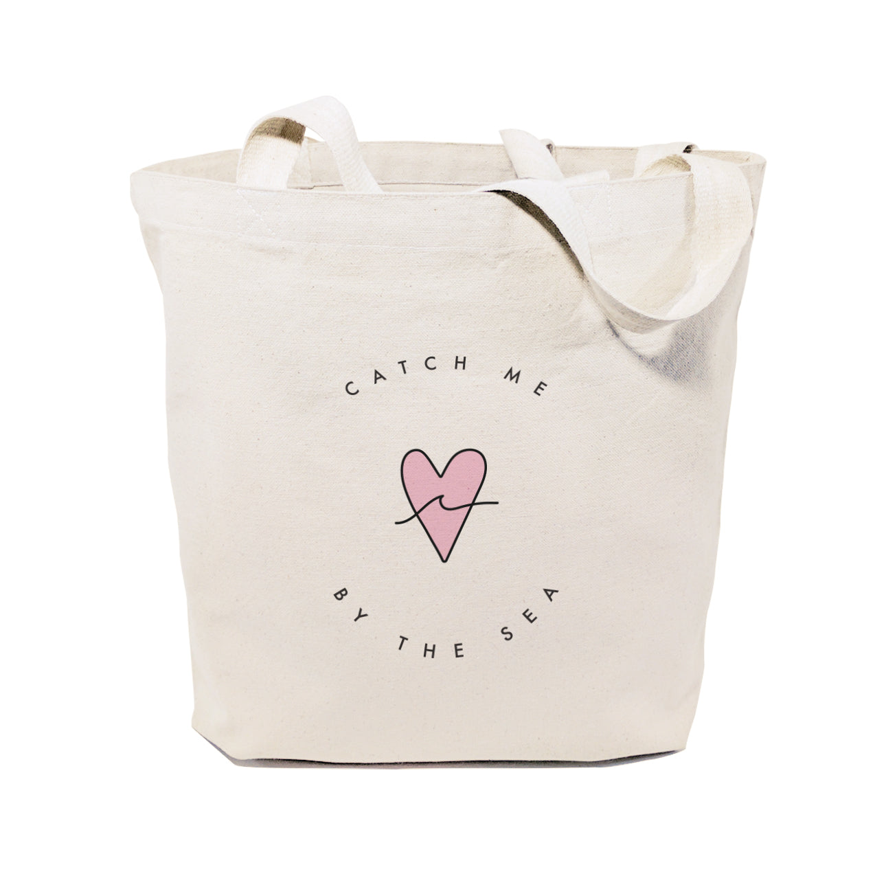 Catch Me By the Sea Cotton Canvas Tote Bag from The Cotton & Canvas Co.