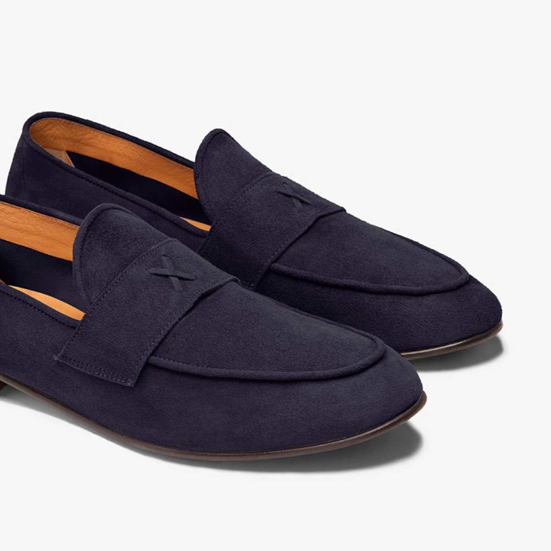 Men's Navy Suede Centesimo from Del Toro Shoes