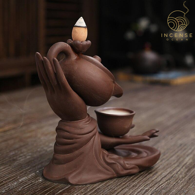 Ceramic Hand Censer Waterfall Incense Burner from incenseocean
