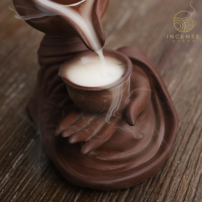 Ceramic Hand Censer Waterfall Incense Burner from incenseocean