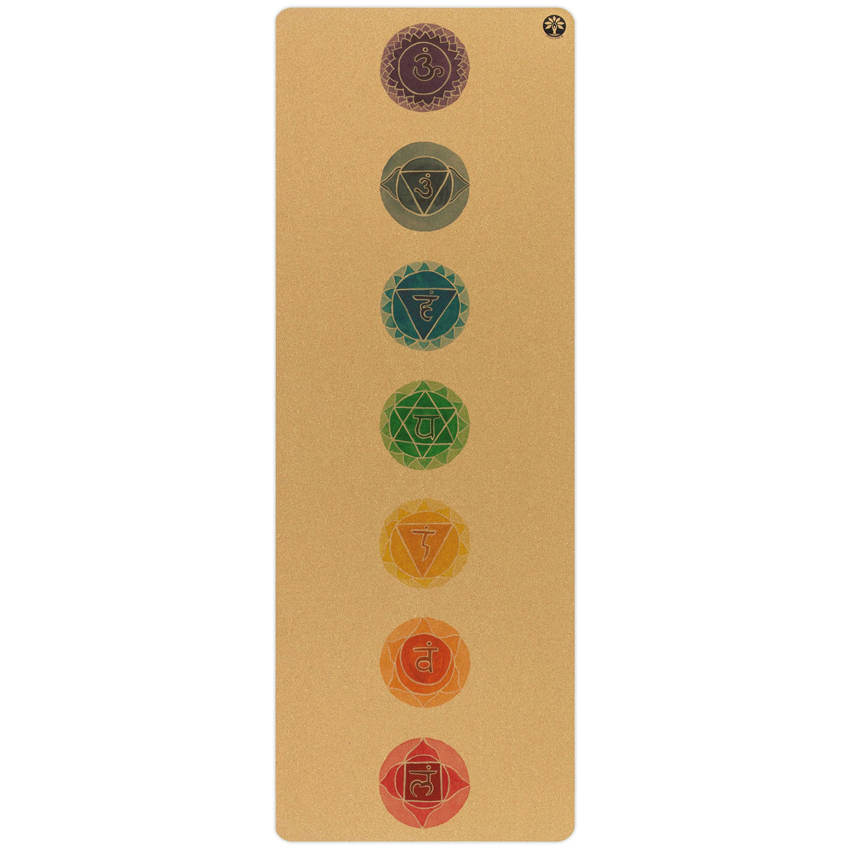 Chakras Aura Cork Yoga Mat from Yoloha Yoga
