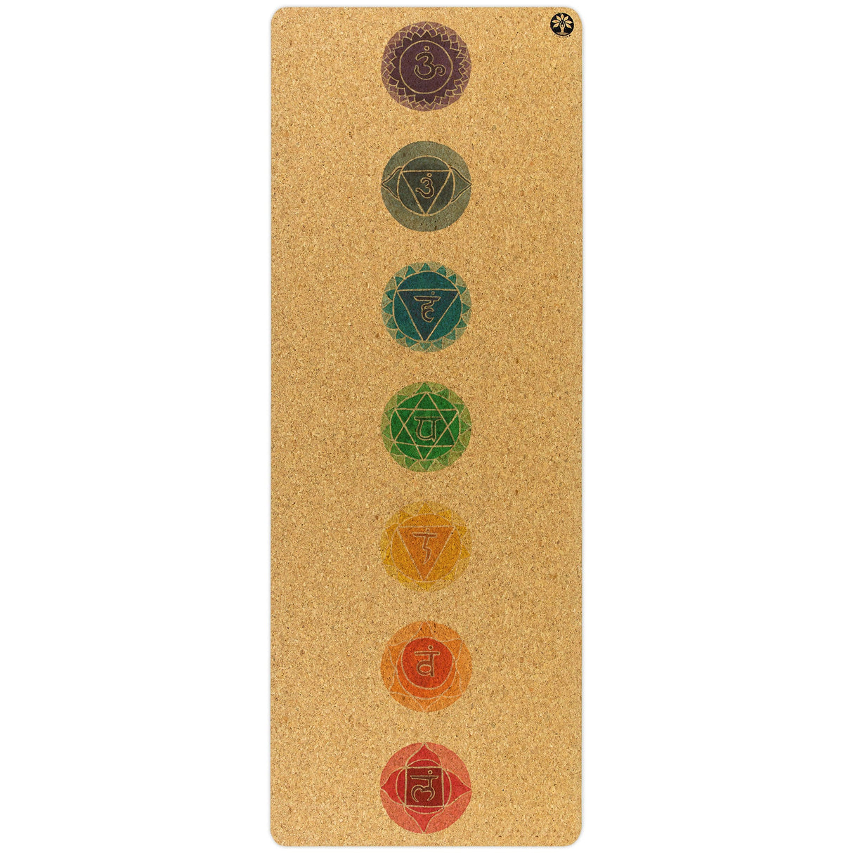 Chakras Original Cork Yoga Mat from Yoloha Yoga