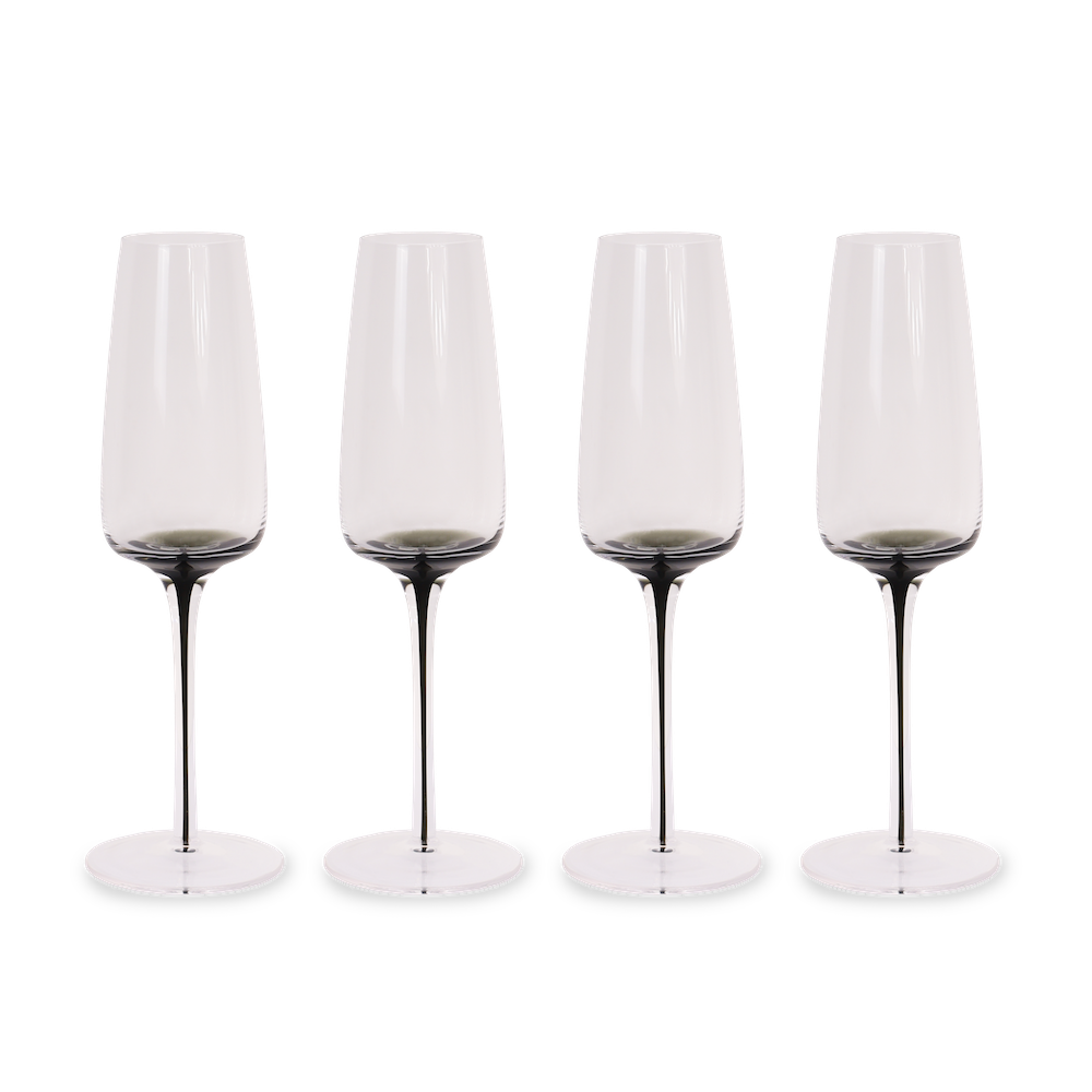 Smoke Stem Champagne Glasses from Hotel Collection
