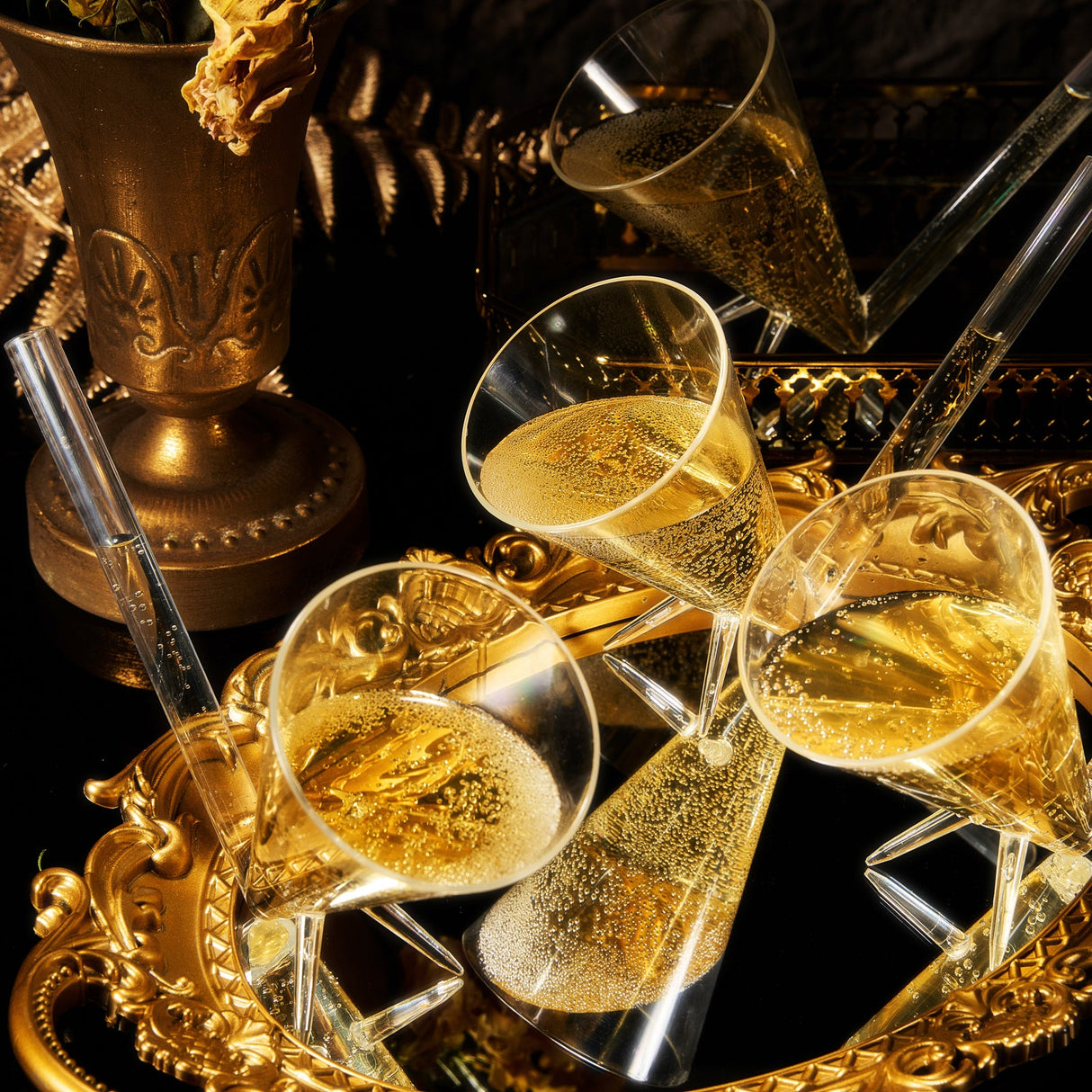 Champagne Shooter, Champagne Flutes Glasses, Unbreakable Acrylic with Stand Bridesmaid Proposal Box, Stocking Stuffers for Adults, Bachelorette Party Favors, Party Supplies, Fun Gifts for Women from The Wine Savant