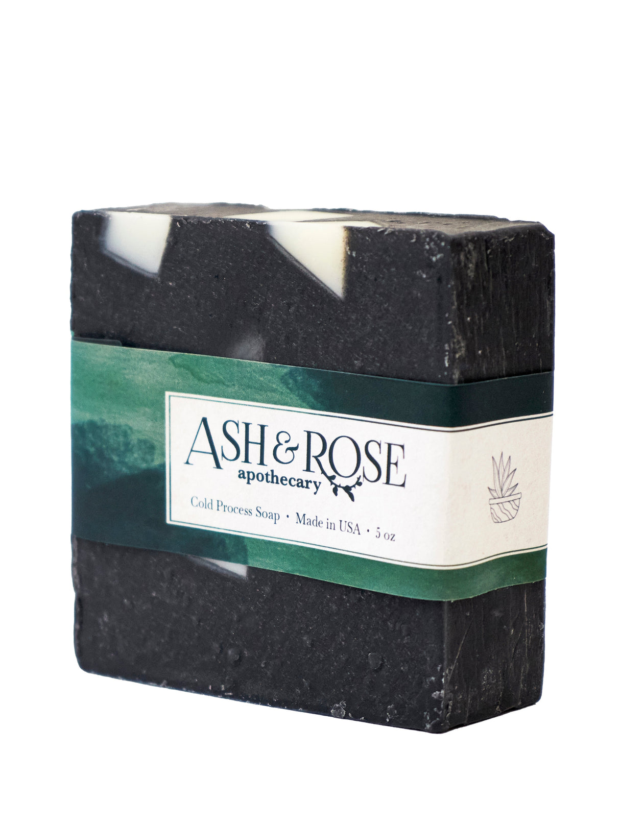 Charcoal & Aloe Soap Scrub Bar from Ash & Rose