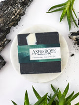 Charcoal & Aloe Soap Scrub Bar from Ash & Rose