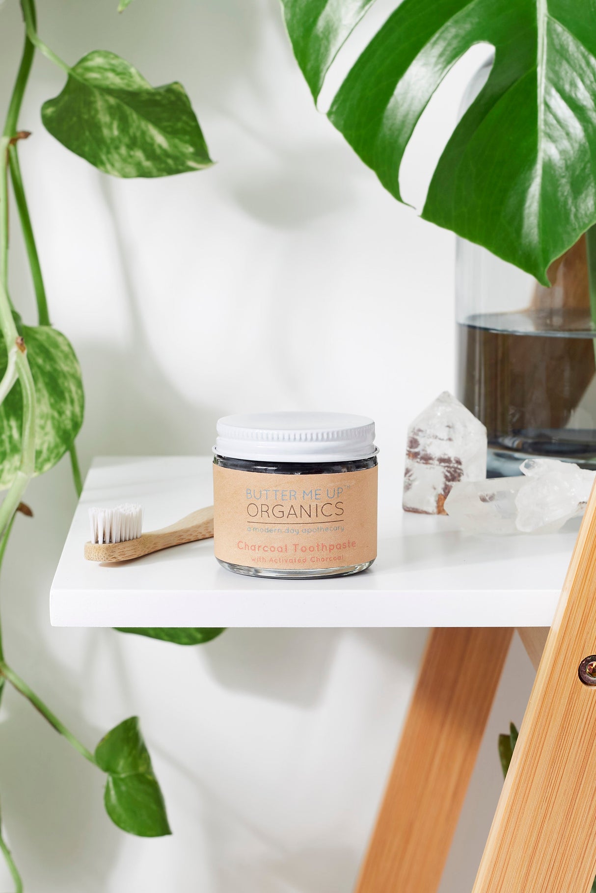 Organic Activated Charcoal Toothpaste / Whitening Toothpaste / Organic Toothpaste / Black Toothpaste / Charcoal Toothpaste / Tooth Paste from Butter Me Up Organics from Butter Me Up Organics