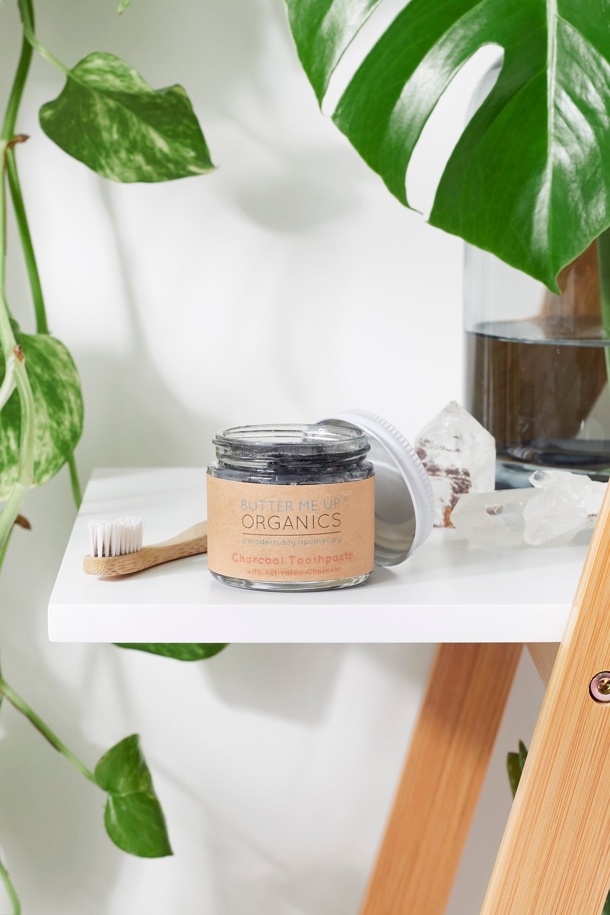 Organic Activated Charcoal Toothpaste / Whitening Toothpaste / Organic Toothpaste / Black Toothpaste / Charcoal Toothpaste / Tooth Paste from Butter Me Up Organics from Butter Me Up Organics