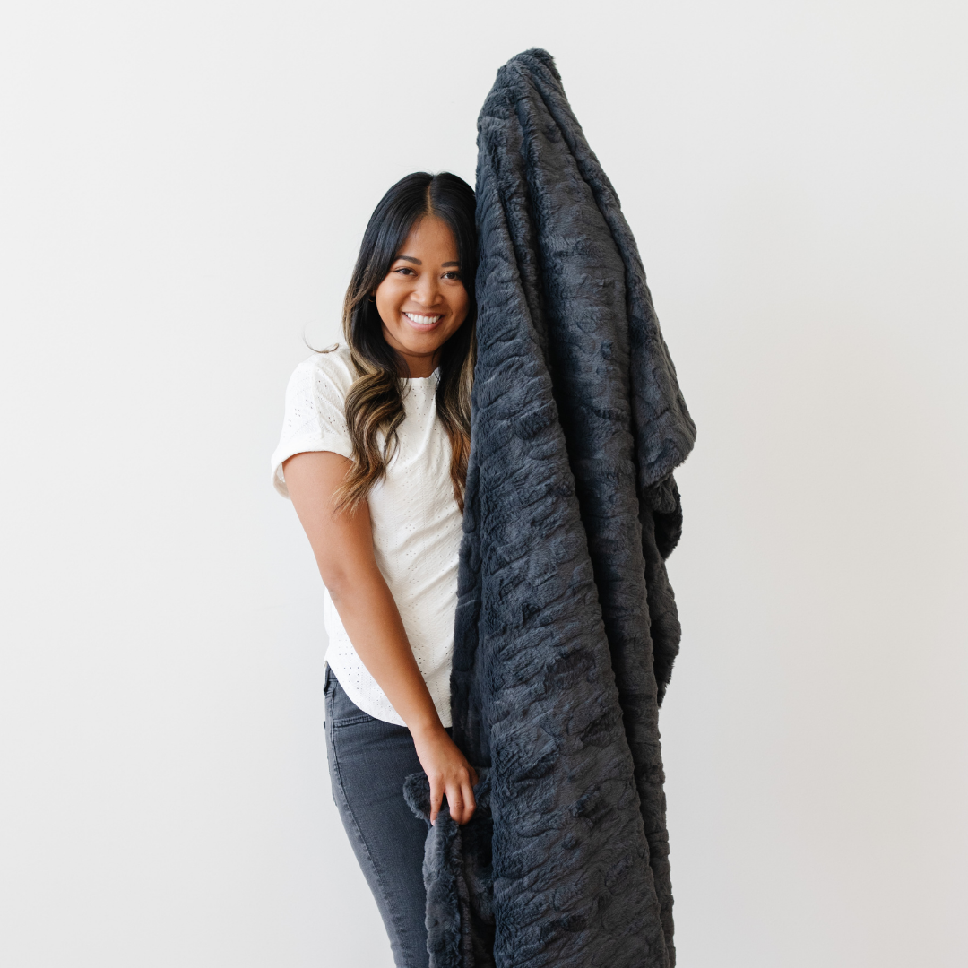 PATTERNED FAUX FUR THROW BLANKETS From Saranoni