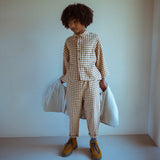 Check Button Up Shirt - Amber Check from Manymoons